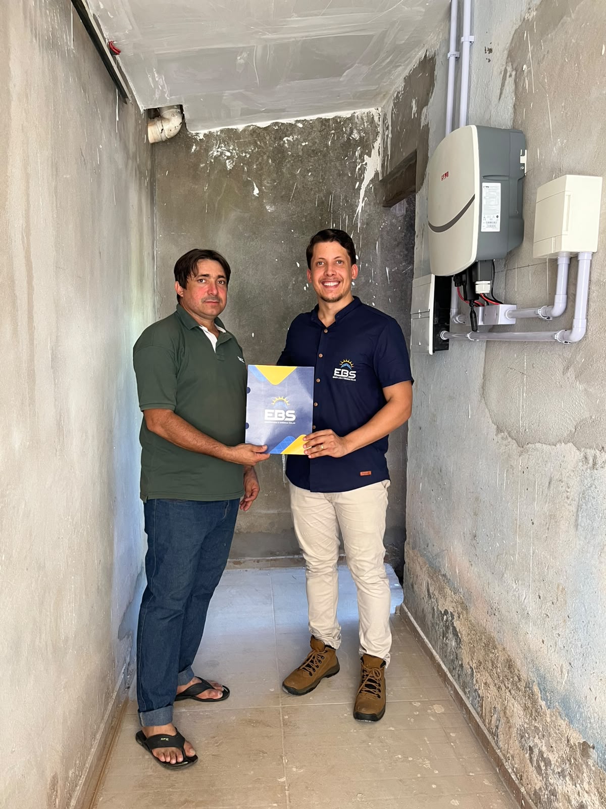 Cliente satisfeito com a EBS